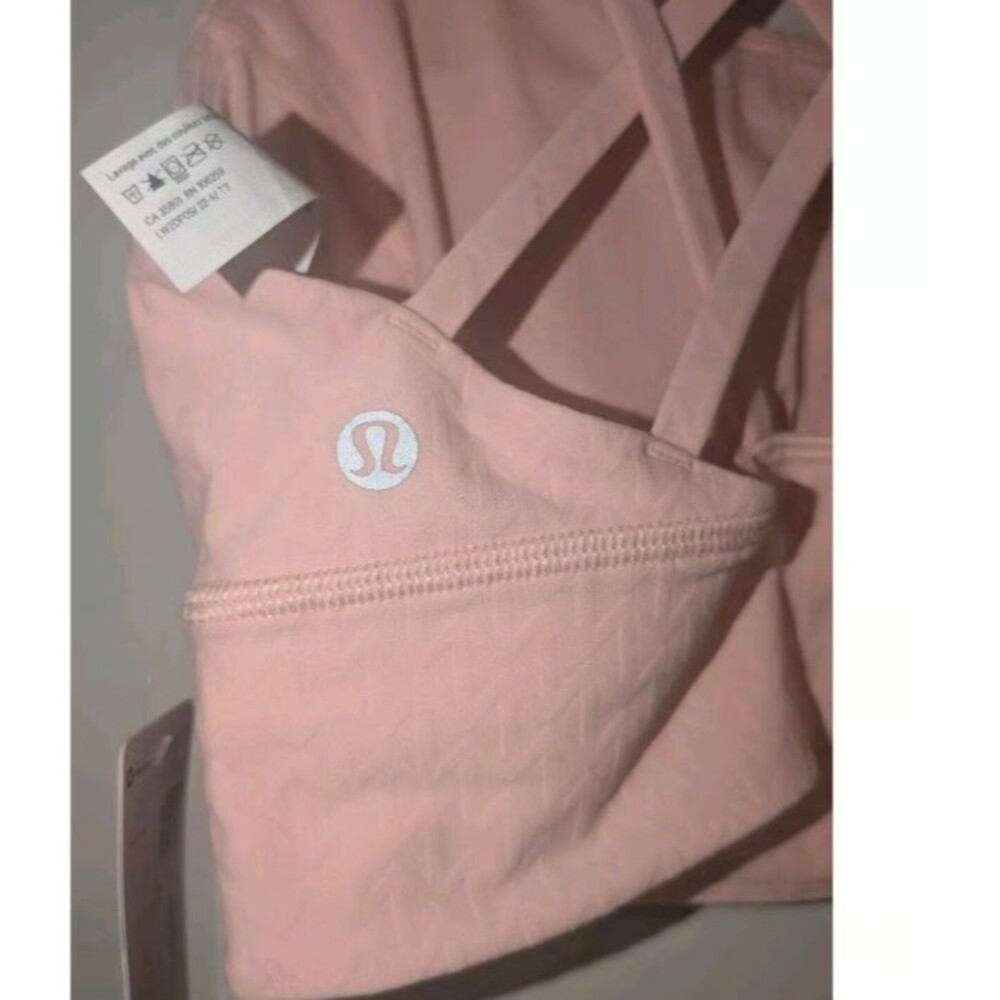 Lululemon Free to Be Serene Longline Bra Pink Jacquard Size 4 NWT C/D Cup NEW - Picture 13 of 16